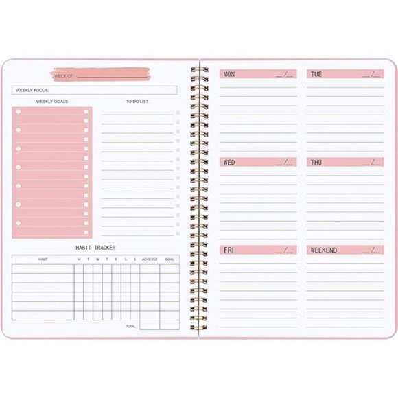 Undated Weekly Planner- Weekly Goals Notebook, A5 To Do List Planner - Picture 7 of 7